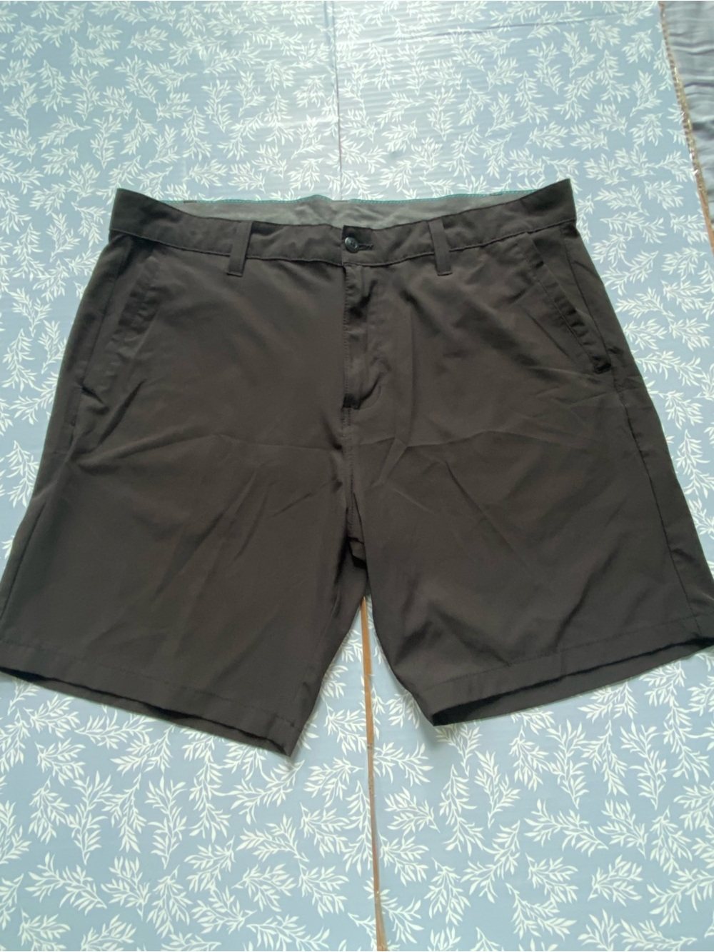 burnside Men's-Style Flat Front Black Shorts